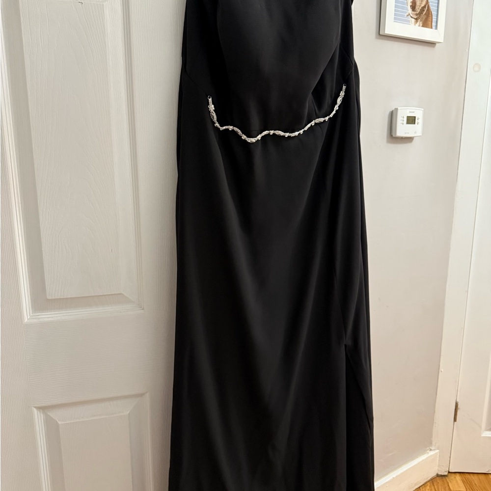 Jasmine Black Gown with low cut back